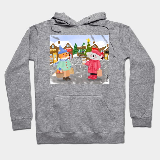 Christmas Village Hoodie by Charlotsart